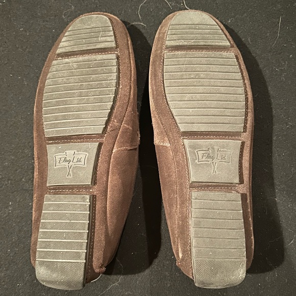 Flag Ltd. Men’s Nappa GloveSoft Brown Leather Slip On Suede Loafers Size 9.5 M - Picture 7 of 7